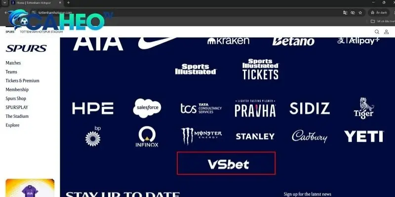Bom tấn Vsbet đồng hành cùng câu lạc bộ Tottenham Hotspur mùa giải 2026-2027 1 Chương trình Vsbet đồng hành cùng câu lạc bộ Tottenham Hotspur mùa giải 2026-2027 bùng nổ